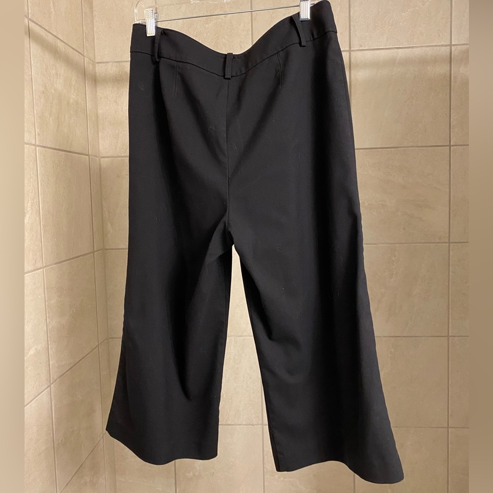 EUC Ann Taylor Factory Petite black wide leg  pants, size 10 Petite - Picture 2 of 7